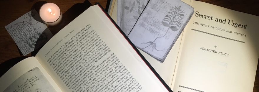 Picture of books on Voynich